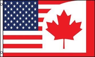 Canada America Friendship Flag